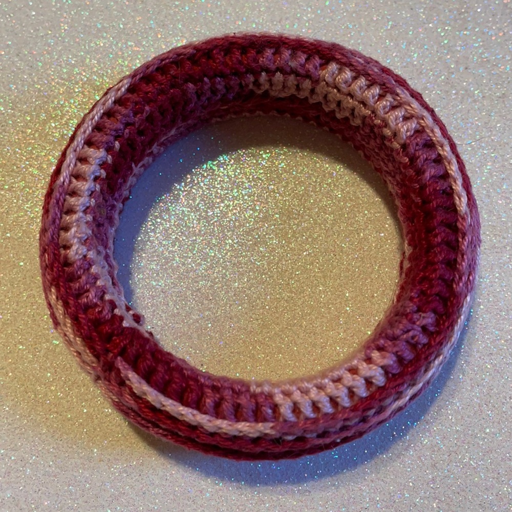 Tarina Tarantino Pink Crochet Bracelet